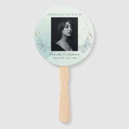 Abanico Green Watercolor Butterfly Funeral Services