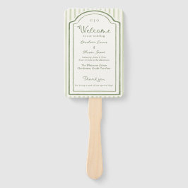 Abanico Green Wedding Striped Program