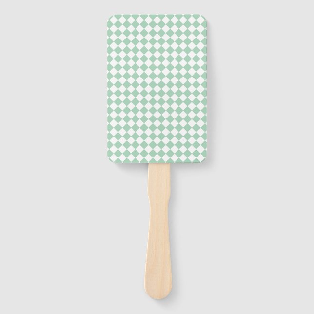 Abanico Green White Checker Diamond Pattern (Anverso)