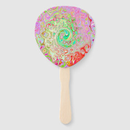Abanico Groovy Resumen Retro Pastel Bolsa Líquida Verde