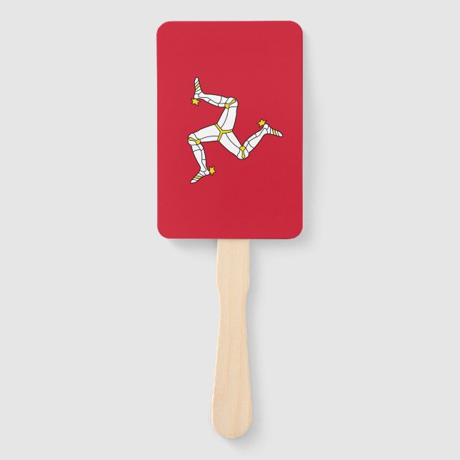 Abanico Grupo de fans con bandera de la Isla de Man, Reino (Anverso)