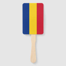 Abanico Grupo de fans de mano con bandera de Rumania