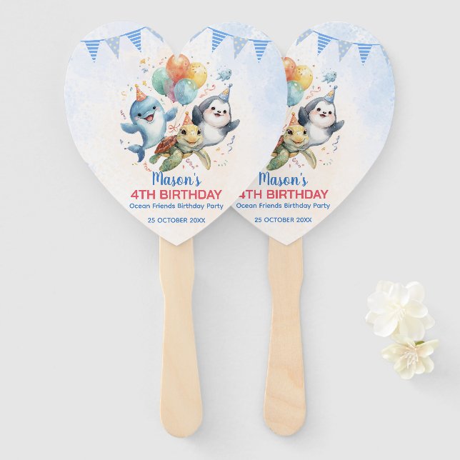 Abanico Grupo de fans del cumpleaños de Ocean Friends (Anverso y reverso)