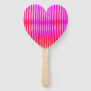 Abanico Grupo de fans en forma de corazón rosado
