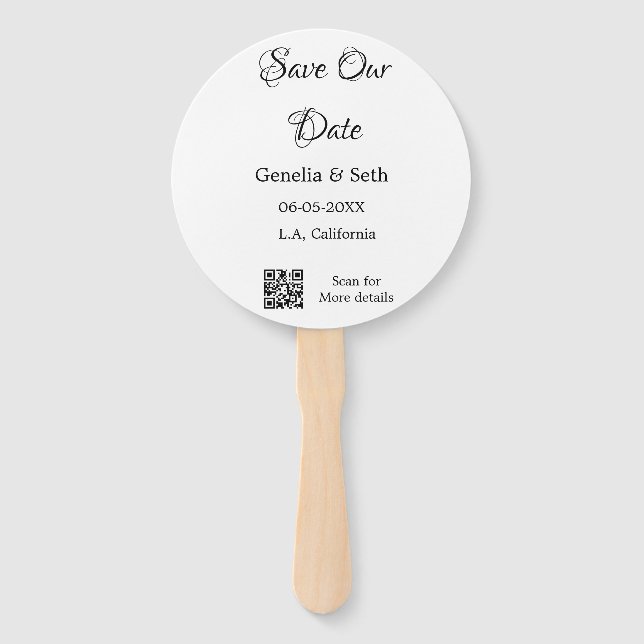 Abanico Guardar la fecha simple mínimos detalles del códig (Anverso)