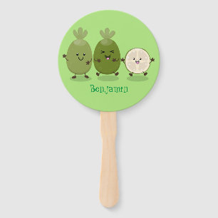Abanico Guayaba feijoa personalizado de piña de cuña ilust