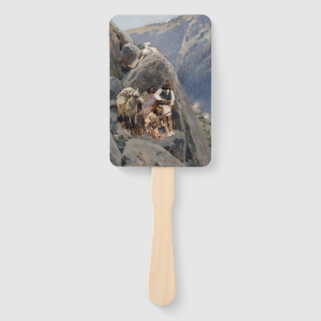 Abanico Guerreros Apache: Emboscada en la caballería norte (Anverso)