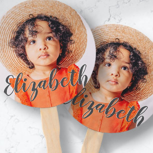 Abanico Guión simple moderno Añade tu nombre y foto