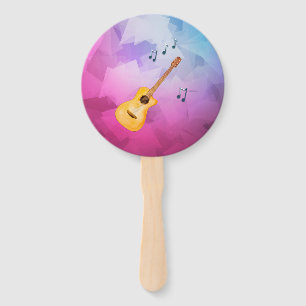 Abanico Guitar Music Notes Geometric Backups