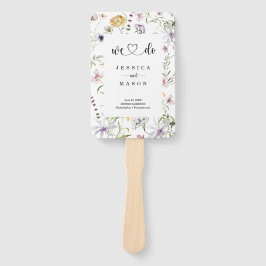 Abanico Hacemos Whimsical Programa de Boda de Flores Silve