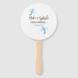 Abanico Hacer de la piscina de verano un chisporroteo azul