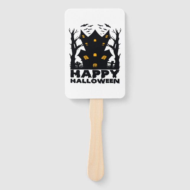 Abanico Halloween ( Casa Feliz de Halloween) (Anverso)