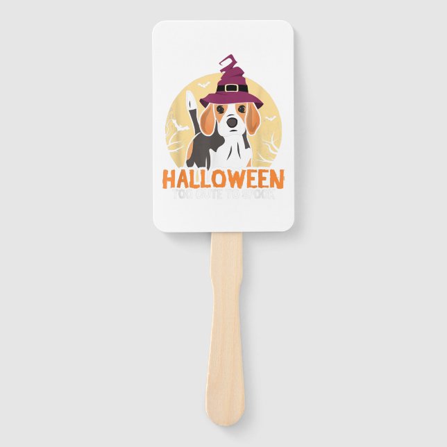 Abanico Halloween de perros (Anverso)