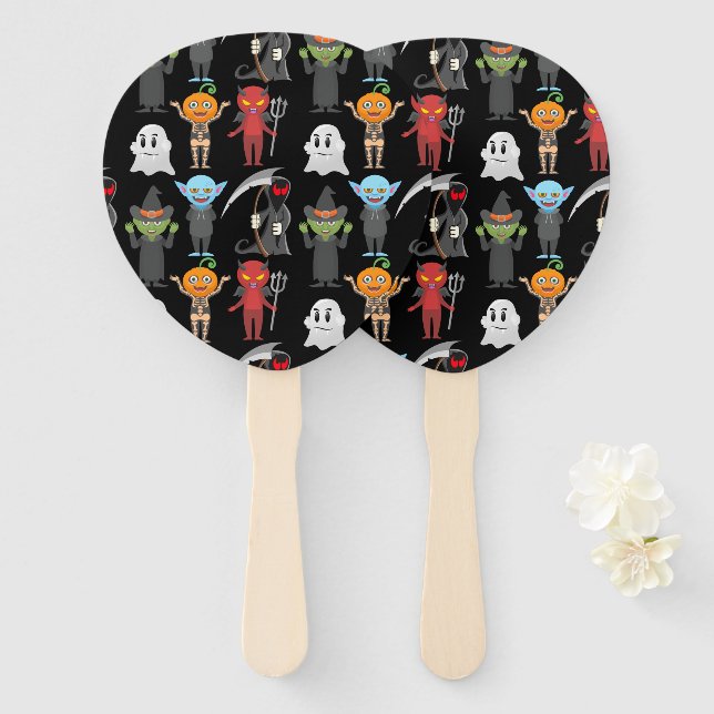 Abanico Halloween Party Hand Fans (Anverso y reverso)