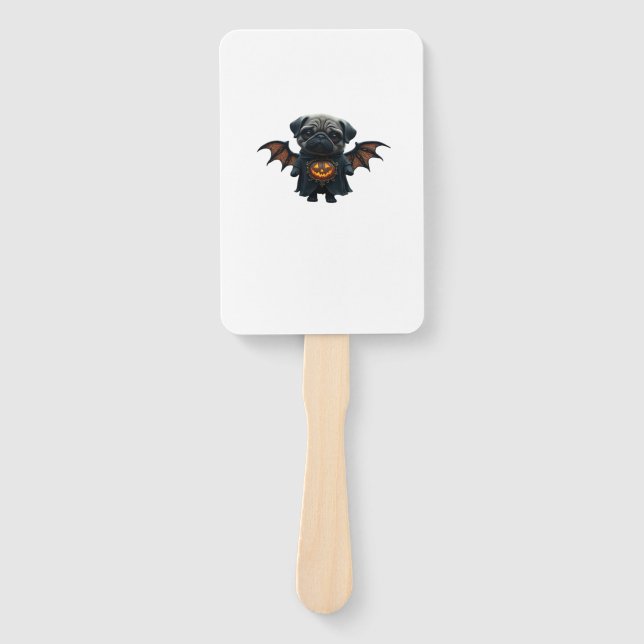 Abanico Halloween Spooky Pug Classic T-Shirt (Anverso)