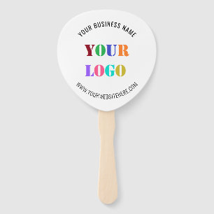 Abanico Hand Fan de la compañía de texto con logotipo come
