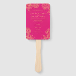 Abanico Hand Fan del programa de bodas Mehndi Henna