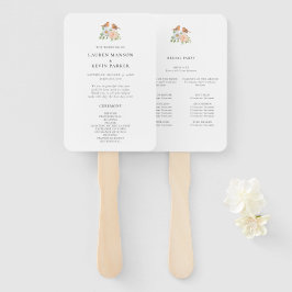 Abanico Hand Fan del programa de Ceremonia de Aves de Amor