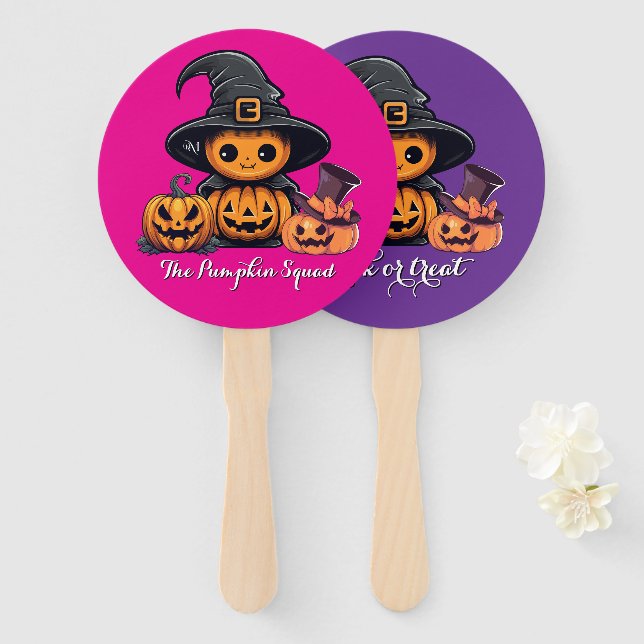 Abanico Hand Fan : HALLOWEEN Treat #01 (Anverso y reverso)