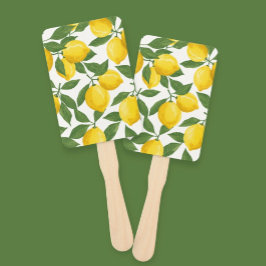Abanico  Hand Fan with Lemon Print - Fresh & Vibrant Desig