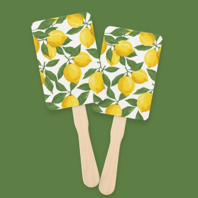 Abanico  Hand Fan with Lemon Print - Fresh & Vibrant Desig (Subido por el creador)