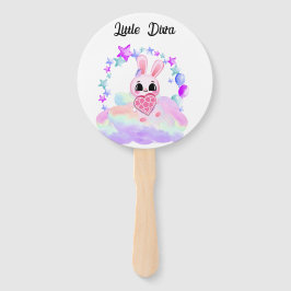 Abanico Happiness magic sweet bunny in the rainbow