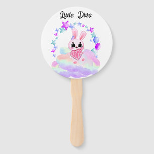 Abanico Happiness magic sweet bunny in the rainbow