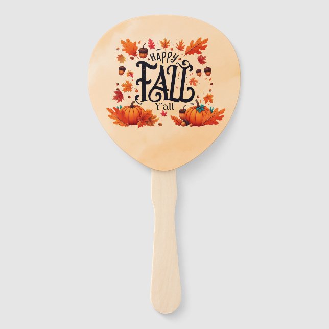 Abanico Happy Fall Y'all (Anverso)