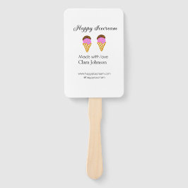 Abanico Happy Icecream add name website social media