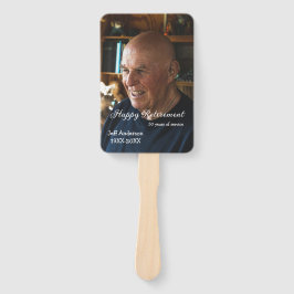 Abanico Happy retirement add name photo years of service r