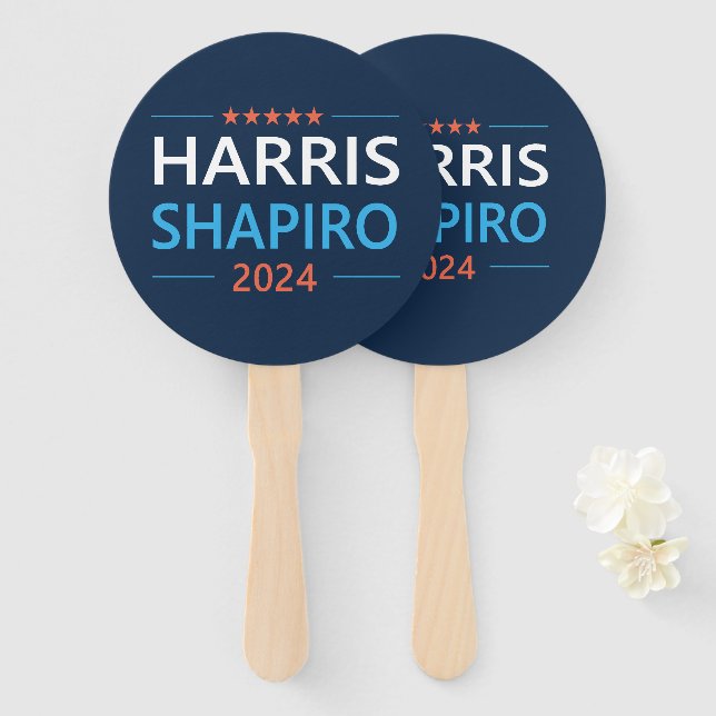 Abanico Harris Shapiro 2024 (Anverso y reverso)