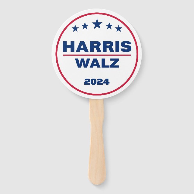 Abanico Harris Walz 2024 Kamala Harris Tim Walz Elección (Anverso)