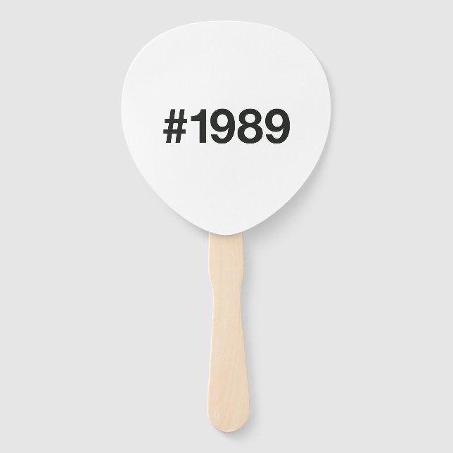 Abanico Hashtag 36 aniversario de cumpleaños de 1989 (Anverso)