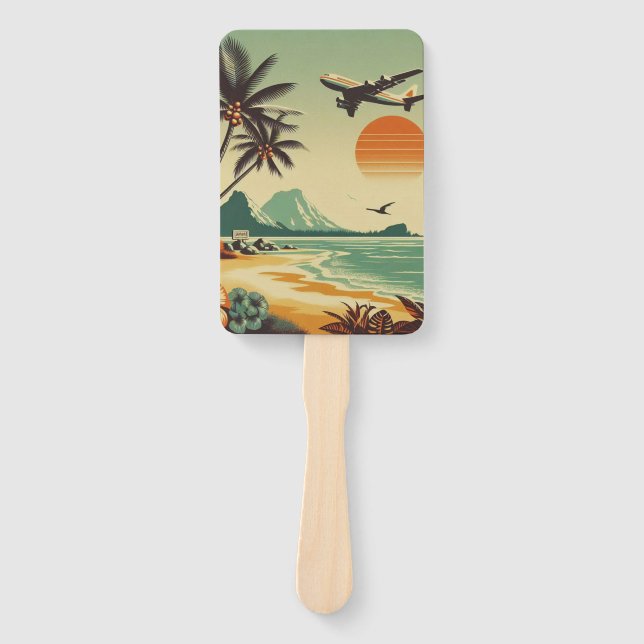 Abanico Hawai vintage/Tropical (Anverso)