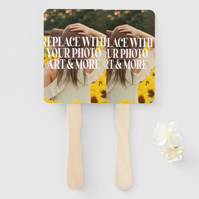 Abanico Haz Tu Propio Ventilador De Mano (Anverso y reverso)