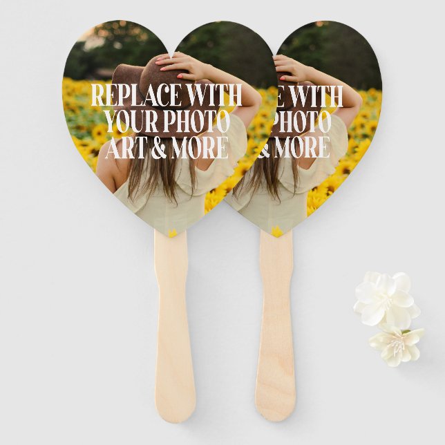 Abanico Haz Tu Propio Ventilador De Mano (Anverso y reverso)