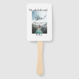 Abanico He asked she said yes engagement photo name stylis