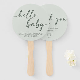 Abanico Hello Baby Minimalist Baby Shower