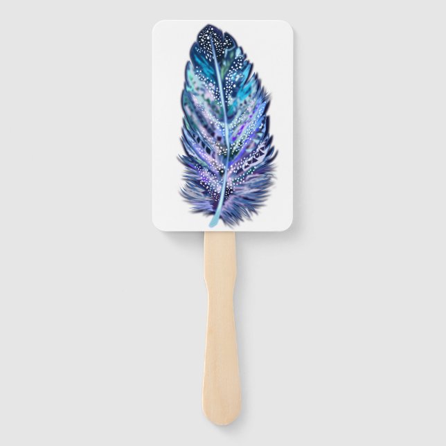 Abanico Hermoso Feather Hand Fan (Reverso)