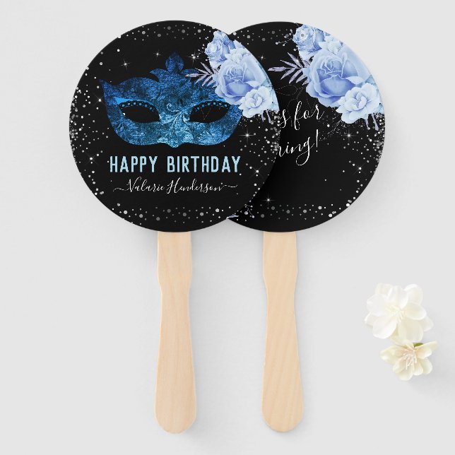 Abanico Hincha de la fiesta de cumpleaños de la mascarada  (Anverso y reverso)