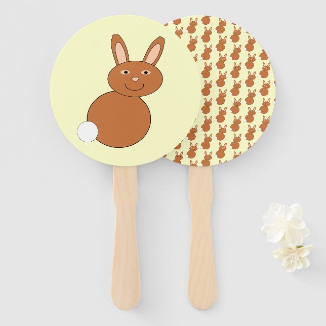 Abanico Hincha de la Mano del Conejo de Pascua (Anverso y reverso)