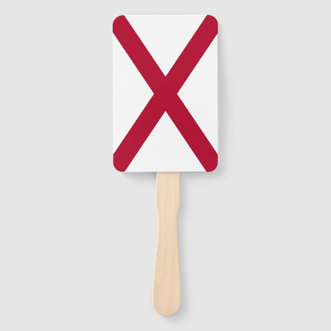 Abanico Hincha de mano con bandera de Alabama, Estados Uni (Anverso)