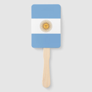 Abanico Hincha de mano con bandera de Argentina