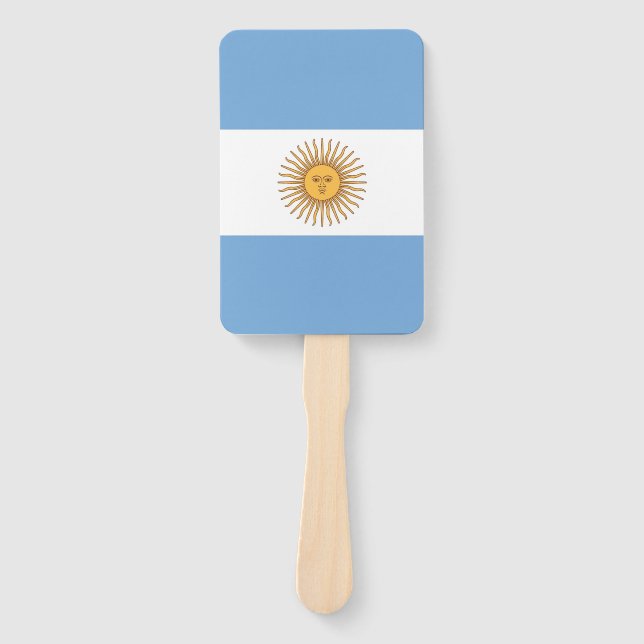 Abanico Hincha de mano con bandera de Argentina (Anverso)