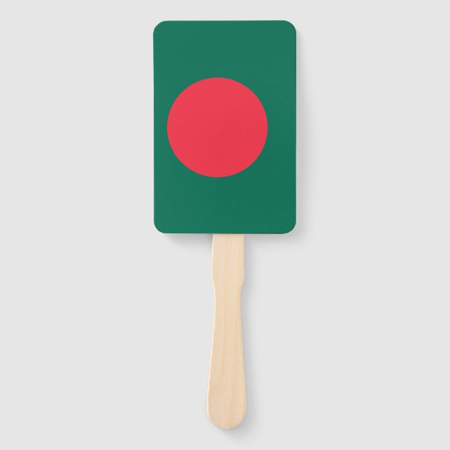 Abanico Hincha de mano con bandera de Bangladesh (Anverso)