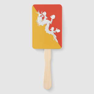 Abanico Hincha de mano con bandera de Bután