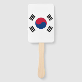 Abanico Hincha de mano con bandera de Corea del Sur