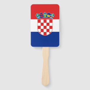 Abanico Hincha de mano con bandera de Croacia