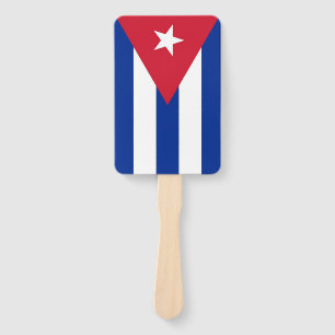 Abanico Hincha de mano con bandera de Cuba