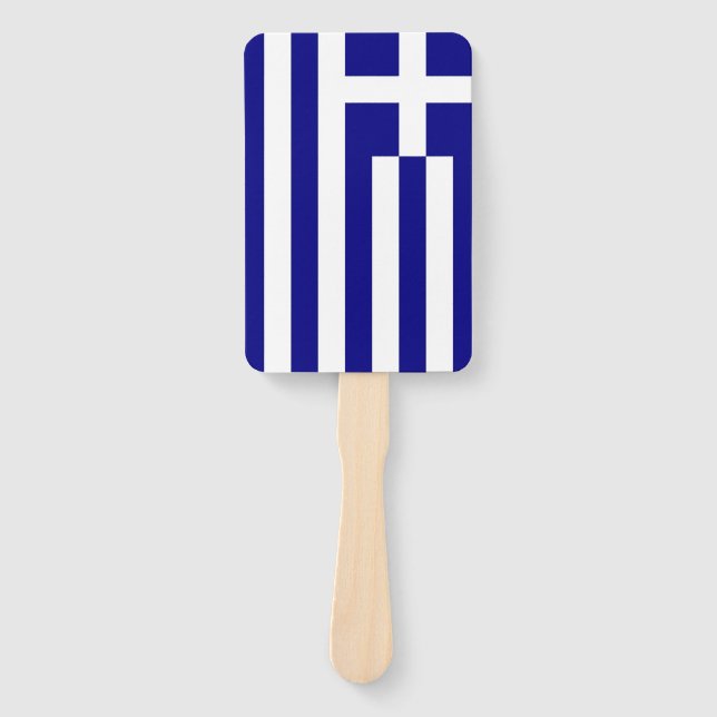 Abanico Hincha de mano con bandera de Grecia (Anverso)